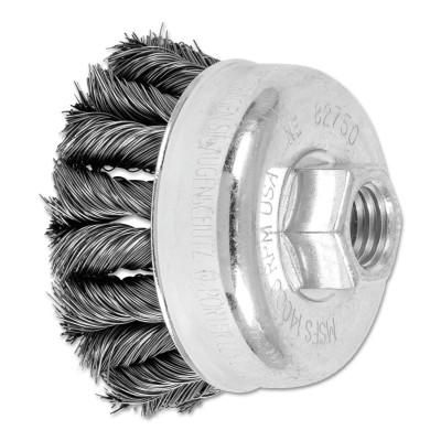 Advance Brush COMBITWIST Knot Wire Cup Brush, 2 3/4 in Dia., .014 in Carbon Steel Wire, 82750
