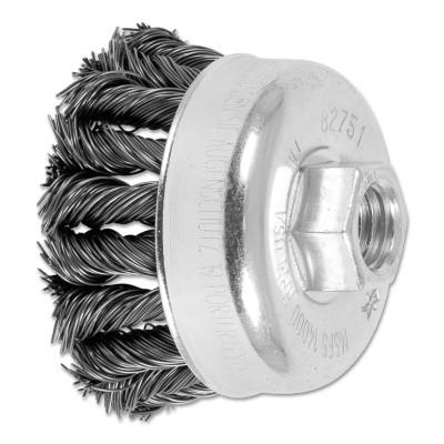 Advance Brush COMBITWIST Knot Wire Cup Brush, 2 3/4 in Dia., .02 in Carbon Steel Wire, 82751