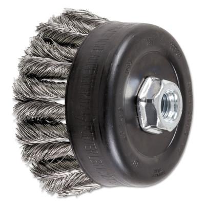 Advance Brush COMBITWIST Knot Wire Cup Brush, 4 in Dia., .014 in Stainless Steel Wire, 82789