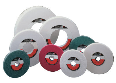 CGW Abrasives White Aluminum Oxide Surface Grinding Wheels, T1, 8 X 1/2, 1 1/4" Arbor, 80, K, 34679