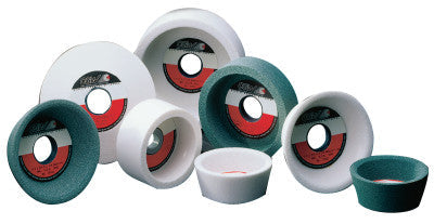 CGW Abrasives Tool & Cutter Wheels, White Aluminum Oxide, Type 6, 5X1 1/2, 1 1/4" Arbor, 46, K, 34930