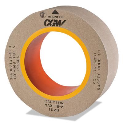 CGW Abrasives Centerless Grinding Wheels, Aluminum Oxide, Type 1, 24 X 4, 12" Arbor, 60, L, 35334
