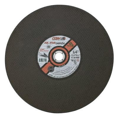 CGW Abrasives Cut-Off Wheel, Chop Saws, 14 in Dia, 3/32 in Thick, Hardness Grade R, 30 Grit, 36124