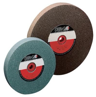 CGW Abrasives Bench Wheels, Green Silicon Carbide,Single,Type 1, 10X1 1/2, 1 1/4" Arbor, 80, I, 38523