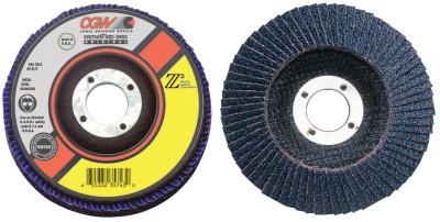 CGW Abrasives Premium Z3 XL T27 Flap Disc, 7", 40 Grit, 5/8 Arbor, 8,600 rpm, 42752