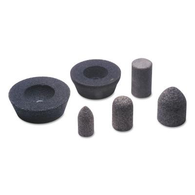 CGW Abrasives Resin Cones and Plugs, 2 3/4 in Dia, 3 1/2 in Thick, 24 Grit, Aluminum Oxide, 49022