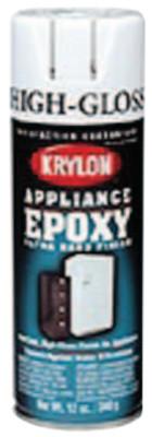 Krylon® Industrial Appliance Epoxy Spray Paints, 12.5 oz Aerosol Can, White, K03201777