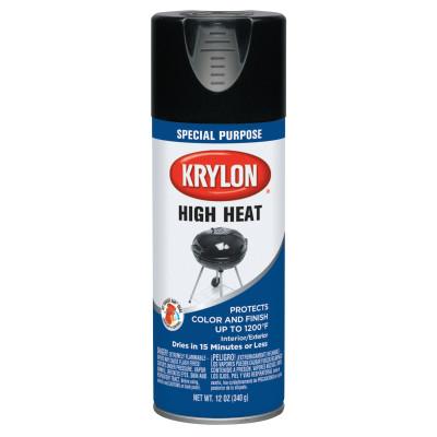 Krylon® Industrial High Heat BBQ & Stove Paint, 12 oz Aerosol Can, Black, K01618777