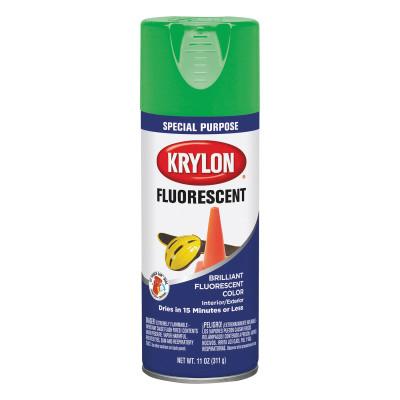 Krylon® Industrial Fluorescent Paints, 11 oz Aerosol Can, Green, K03106888