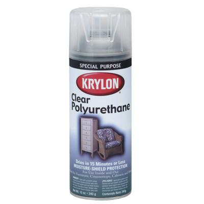 Krylon® Industrial Clear Polyurethane Coatings, 11 oz Aerosol Can, Gloss, K07005777