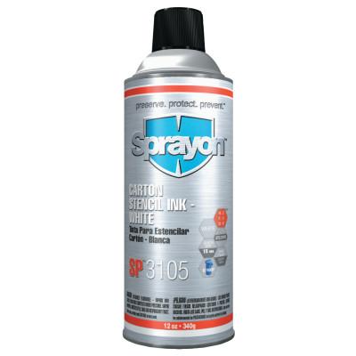 Krylon?? Industrial Stencil Inks, 12 oz Aerosol Can, White, SC3105000