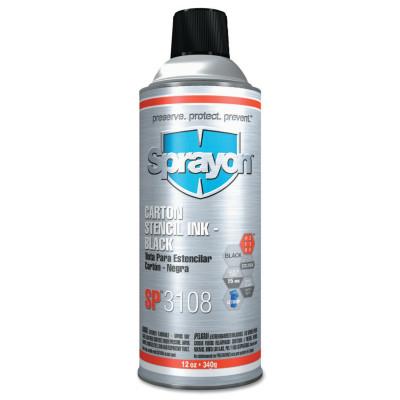 Krylon?? Industrial Stencil Inks, 12 oz Aerosol Can, Black, SC3108000