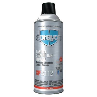 Krylon?? Industrial Stencil Inks, 12 oz Aerosol Can, Orange, S03112000