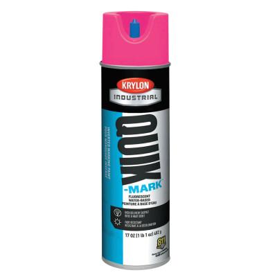 Krylon?? Industrial Quik-Markƒ?› Fluorescent Inverted Marking Paint, 17 oz Aerosol, Pink, A03612004