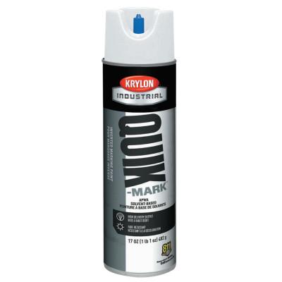 Krylon® Industrial Quik-Mark™ APWA Solvent-Based Inverted Marking Paint, 17 oz Aerosol, White, A03900007