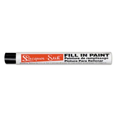 Markal® Lacquer-Stik Fill-In Paint Markers, Black, 3/8 in, Round, 51123