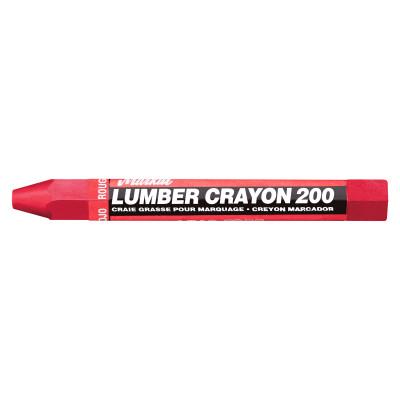 Markal® #200 Lumber Crayon, 1/2 in Round Point dia x 4-5/8 in L, Red, 80352