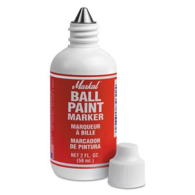 Markal® Ball Paint Marker Markers, 1/8 in Tip, Metal Ball Point, Red, 84622