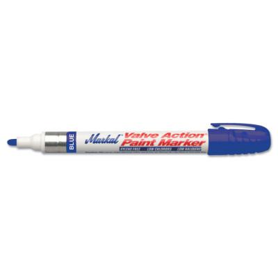 Markal® Valve Action Paint Marker, Blue, 1/8 in, Medium, 96805