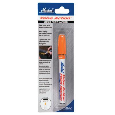 Markal® Valve Action Paint Marker, Orange, 1/8 in, Medium, 96807