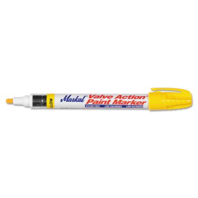 Markal® Valve Action® Paint Marker, Yellow, 1/8 in, Medium, 96821