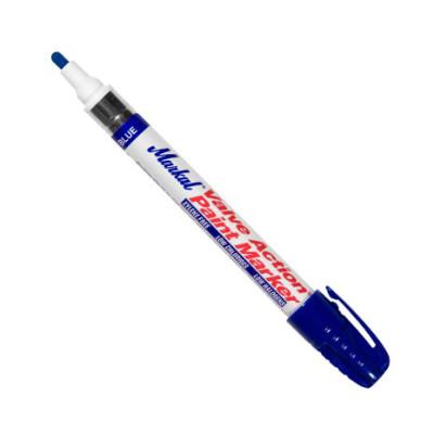 Markal® Valve Action® Paint Marker, Blue, 1/8 in, Medium, 96825