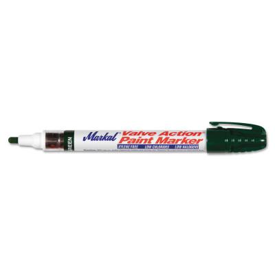 Markal® Valve Action® Paint Marker, Green, 1/8 in, Medium, 96826