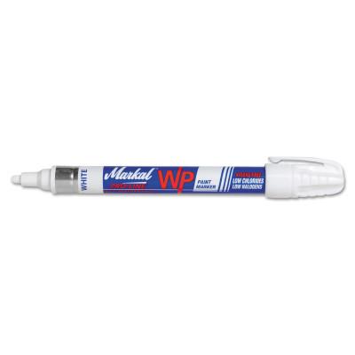 Markal® PRO-LINE WP Paint Markers, 1/8 in Tip, Medium, White, 96930