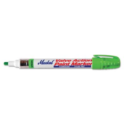 Markal® Valve Action Paint Markers, Green, 1/8 in, Medium, Carded, 96806