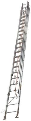 Louisville Ladder® AE1660 Series Aluminum 3-Section Extension Ladders, 60 ft, Class I, 250 lb, AE1660