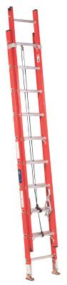 Louisville Ladder® FE3200 Series Fiberglass Channel Extension Ladder, 24 ft, Class IA, 300 lb, FE3224