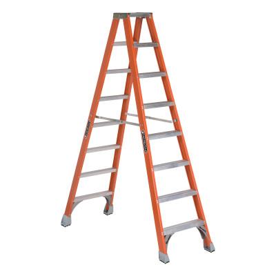 Louisville Ladder® FM1500 Series Fiberglass Twin Front Ladder, 8 ft x 24 7/8 in, 300 lb Capacity, FM1508