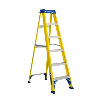 Louisville Ladder® FS2000 Series Pioneer Fiberglass Step Ladder, 6 ft x 21 7/8 in, 250 lb Capacity, FS2006