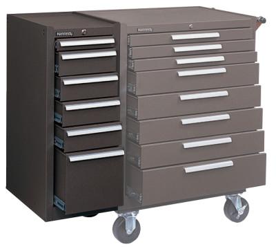 Kennedy Industrial Roller Cabinets, 10 Drawer, 39 3/8 in High, Brown, 310XB