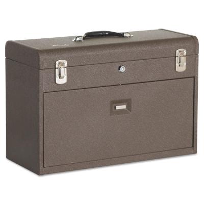 Kennedy 20 in 3-Drawer Machinists' Top Chest, 20-1/8 in W x 8-1/2 in D x 13-5/8 in H, 1,800 in³, Brown Wrinkle, 620B