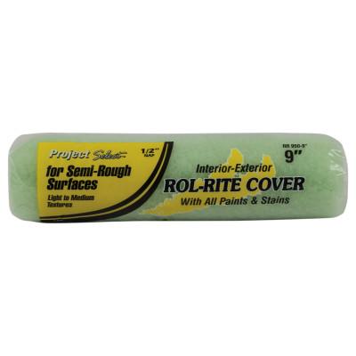 Linzer Rol-Rite Roller Cover, 9 in, 1/2 in Nap, Knit Fabric, RR950-9