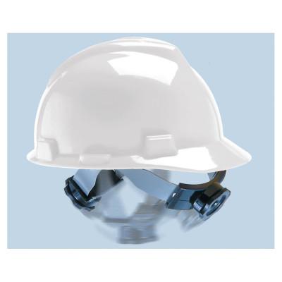 MSA V-Gard Protective Caps, Swing Ratchet, 6 1/2 - 8, White, 10004689