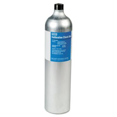 MSA RP Reactive Gas Calibration Cylinder, 58 L, 1.45% CH4, 15% O2, 60 PPM CO, 20 PPM H2S, Aluminum, 10045035