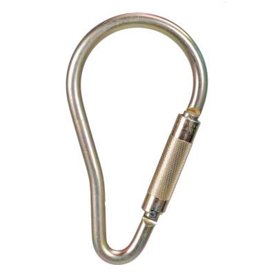 MSA Steel Carabiners, 2.1 in, Anchorage; Silver, 10089209