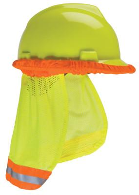 MSA SunShade Hard Hat Accessories, Yellow/Green w/ Reflective Stripe,MSA Caps & Hats, 10098032