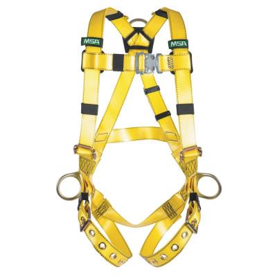 MSA Gravity Coated Harness, Hip D-Rings, Standard, 10155875