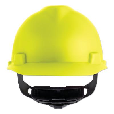 MSA V-Gard® Cap-Style Hard Hat with Fas-Trac® III Suspension, Matte, Hi-Viz Yellow, 10203088