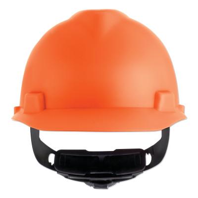 MSA V-Gard® Cap-Style Hard Hat with Fas-Trac® III Suspension, Matte, Hi-Viz Orange, 10203089