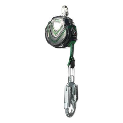 MSA V-TEC WEB PFL, 10' (3m), single-leg, 36CS snaphook, steel carabiner (top), Clear, 63013-00E