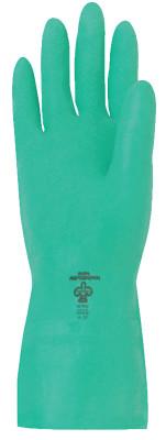 Newell Brands StanSolv AF-18 Gloves, Flat Cuff, Flocked Lined, Size 8, Green, 483428ZQK