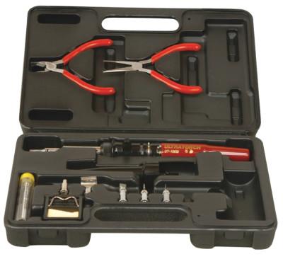 Master Appliance Soldering Iron Kit, Hot Knife/(3)Ultratip/Hot Air Tips;Pliers;Solder;Wire Cutter, UT-100Si-TC