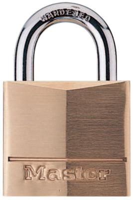 Master Lock® No. 130 Solid Brass Padlocks, 3/16 in Diam., 5/8 in L X 9/16 in W, 130D