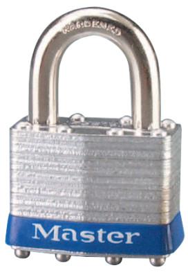 Master Lock® No. 1 Laminated Steel Pin Tumbler Padlocks, 5/16" Dia, 15/16" L X 3/4" W, 1UP