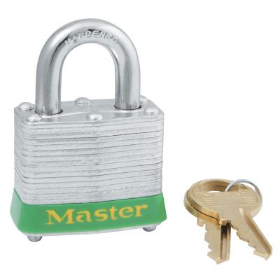 Master Lock® 4 PIN TUMBLER PADLOCK KEYED ALIKE W/1-1/2" SHACK, 3KALFRED3950