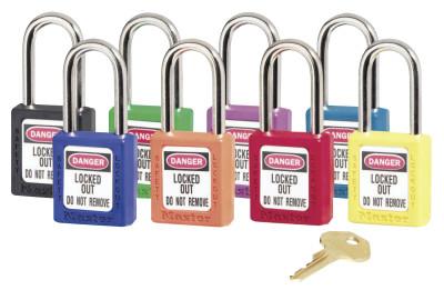 Master Lock No. 410 & 411 Lightweight Xenoy Safety Lockout Padlocks, Purple, Keyed Diff., 410PRP
